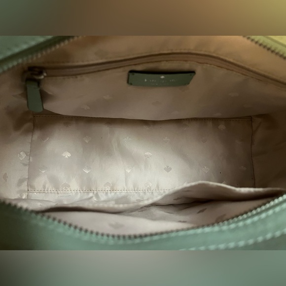 Hostess Pick ☄️🥳 Kate Spade Mint Green Satchel Crossbody Silver Color Hardware - Picture 13 of 13